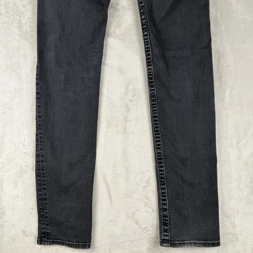 True Religion‎ Geno Slim Fit Jeans Faded Black Horseshoe Flap Pocket Mens 31x32